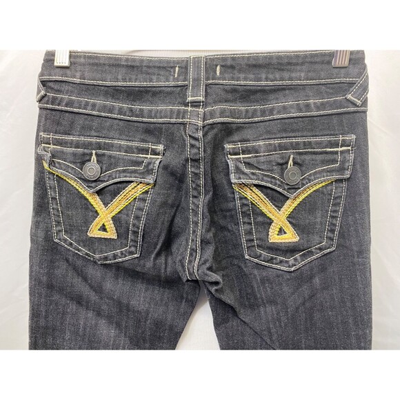 Vigoss Original Women's Jean's Black Denim Flare Cut Size 5 / 6 X 32 - Picture 4 of 7